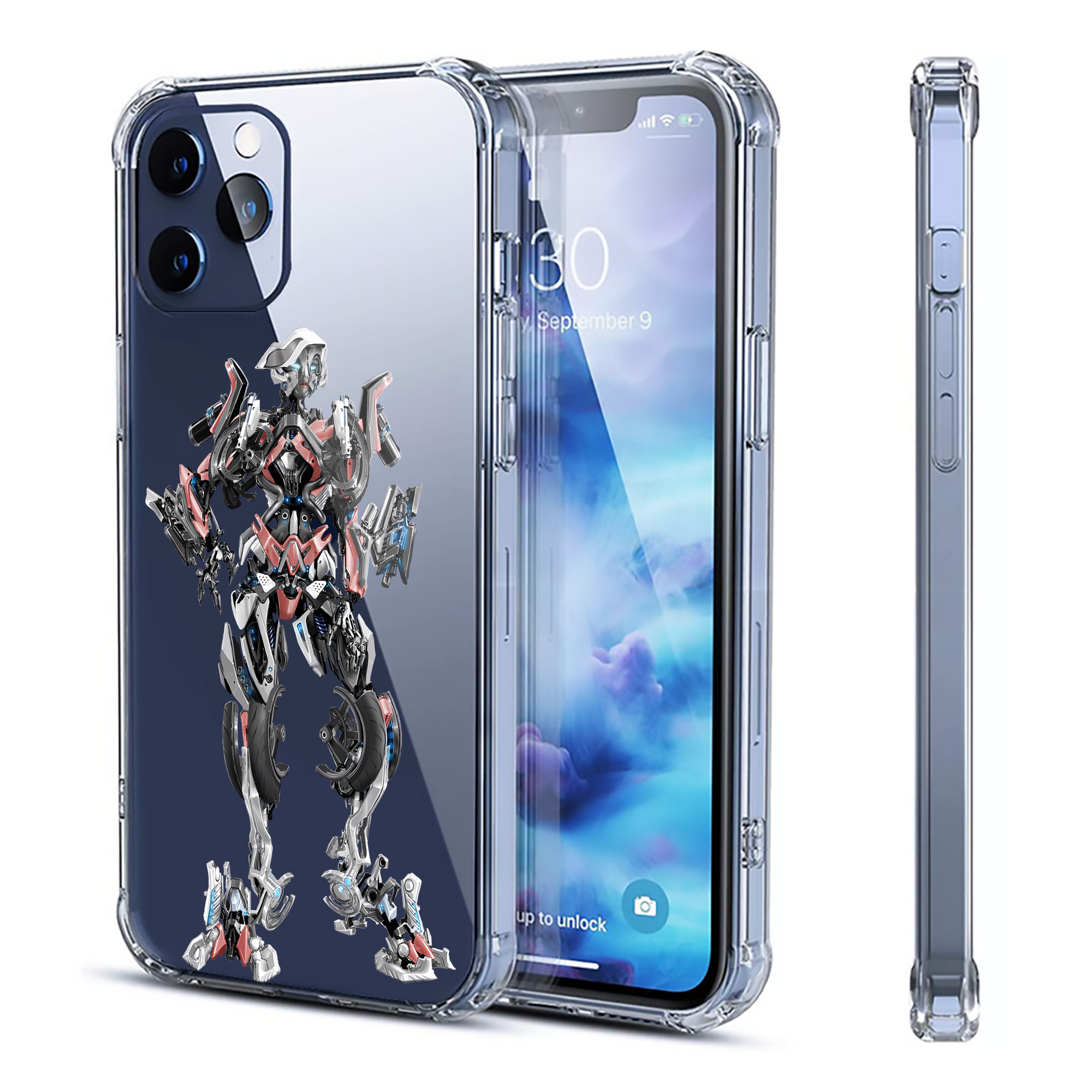 （画像用） Transformers トランスフォーマー 【iPhone 12シリーズ対応】透明スマホケース（クリアソフトケース）